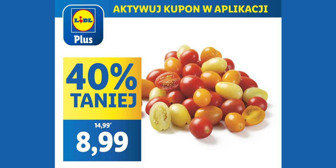 Lidl: KUPON -40% na pomidorki - trimix 07.05.2024
