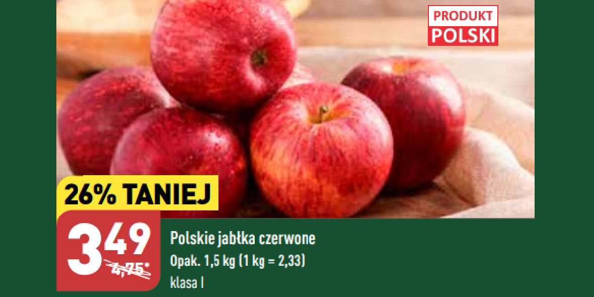 Aldi: -26% na polskie jabłka 02.10.2023
