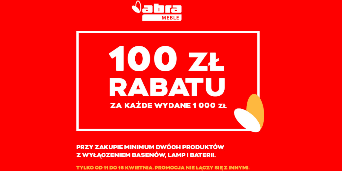 Abra: -100 zł za każdy wydany 1000 zł 11.04.2024