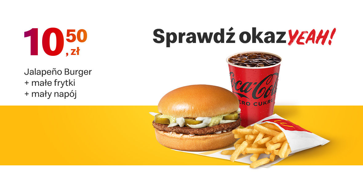 McDonald's: 10,50 zł za Jalapeno Burger + małe frytki + mały napój 22.05.2022