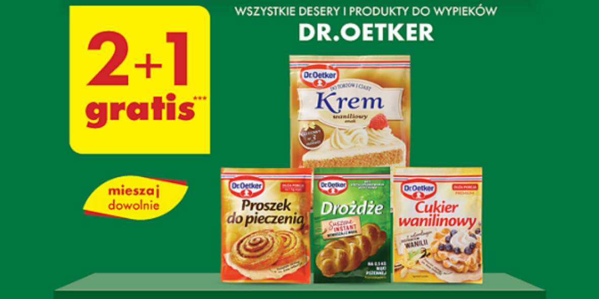 Biedronka: 2+1 GRATIS desery i produkty do wypieków Dr.Oetker 31.01.2023