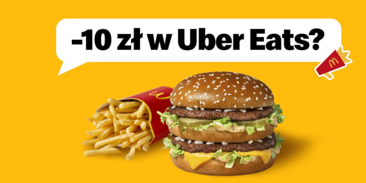 McDonald's: KOD: -10 zł na zamówienie z dostawą Uber Eats 28.11.2022