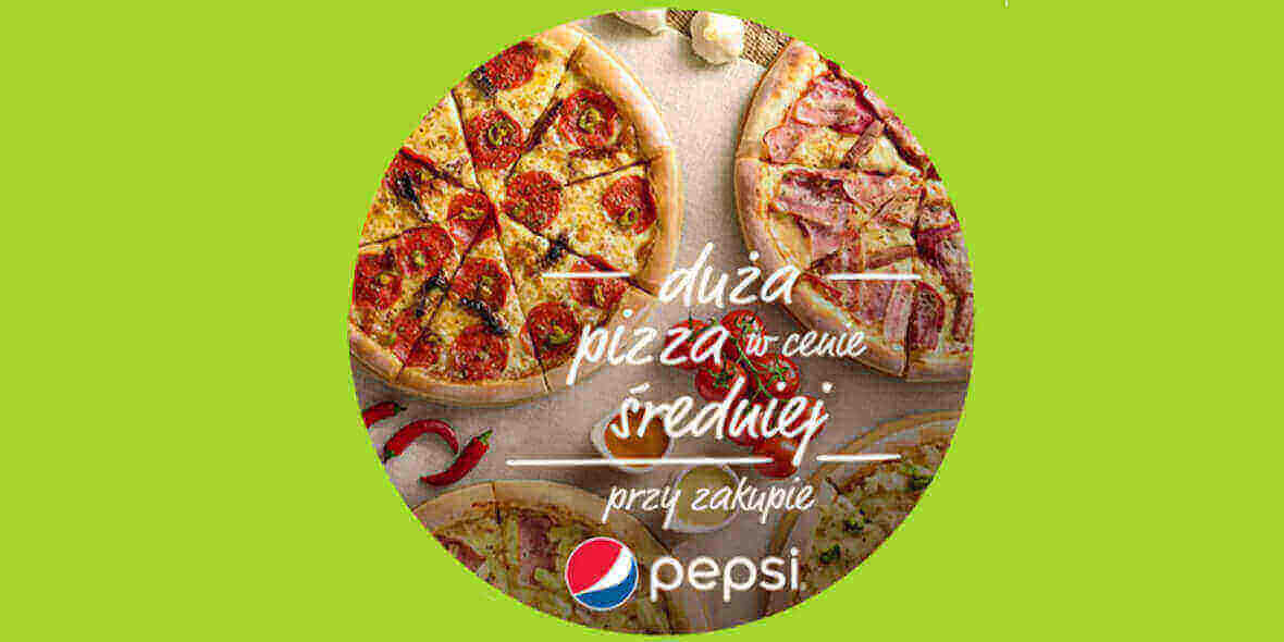 Da Grasso:  Duża pizza w cenie średniej przy zakupie napoju 01.12.2022