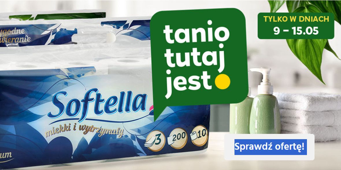 Stokrotka Supermarket: Od 12,99 zł za papier toaletowy Softella 09.05.2024