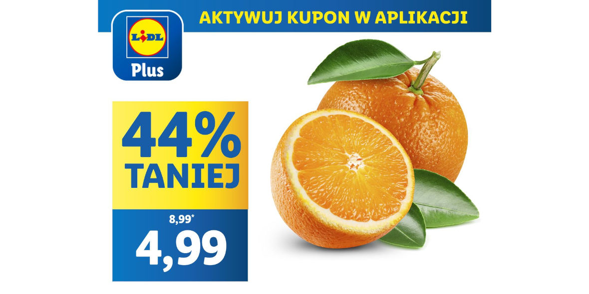 Lidl: KUPON -44% na pomarańcze deserowe 25.04.2024