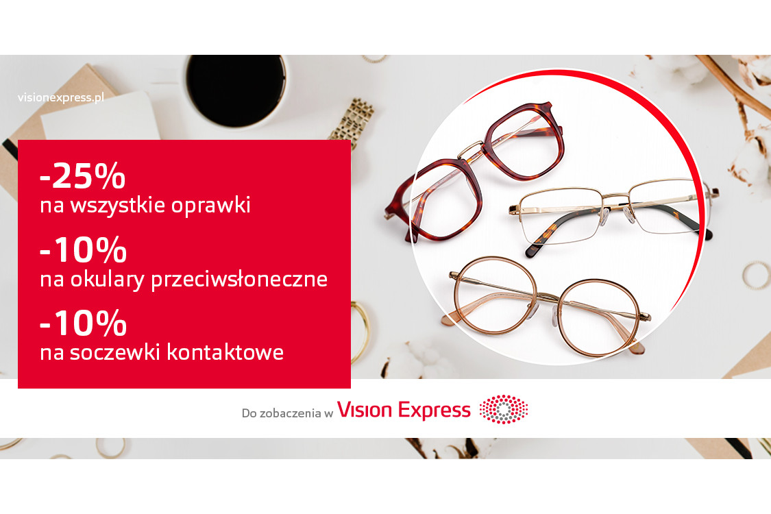 Vision Express: Do -25% na zakupy w Vision Express