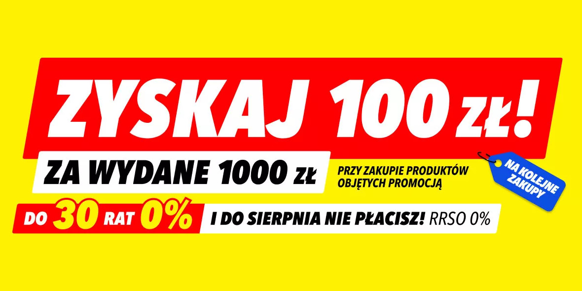 Media Expert: KOD rabatowy -100 zł za każdy wydany 1000 zł 08.04.2024