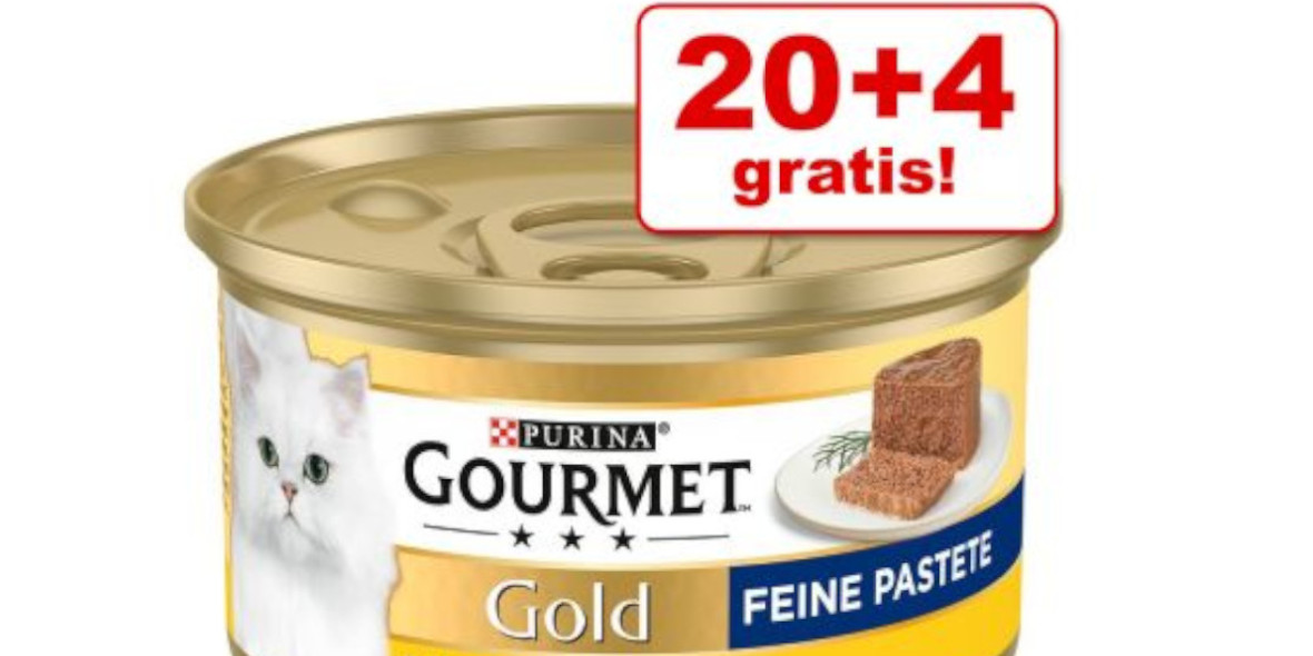 zooplus: 20 + 4 GRATIS - Gourmet Gold Mus, 24 x 85g 16.11.2022