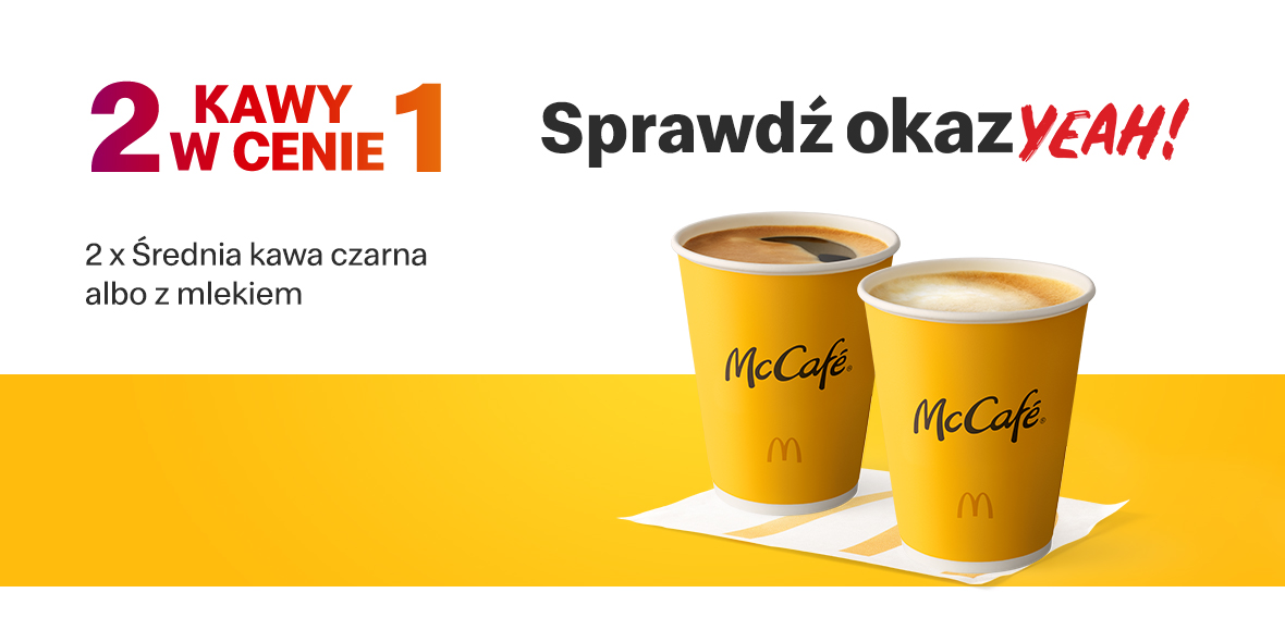 McDonald's:  2 kawy w cenie 1 05.12.2022