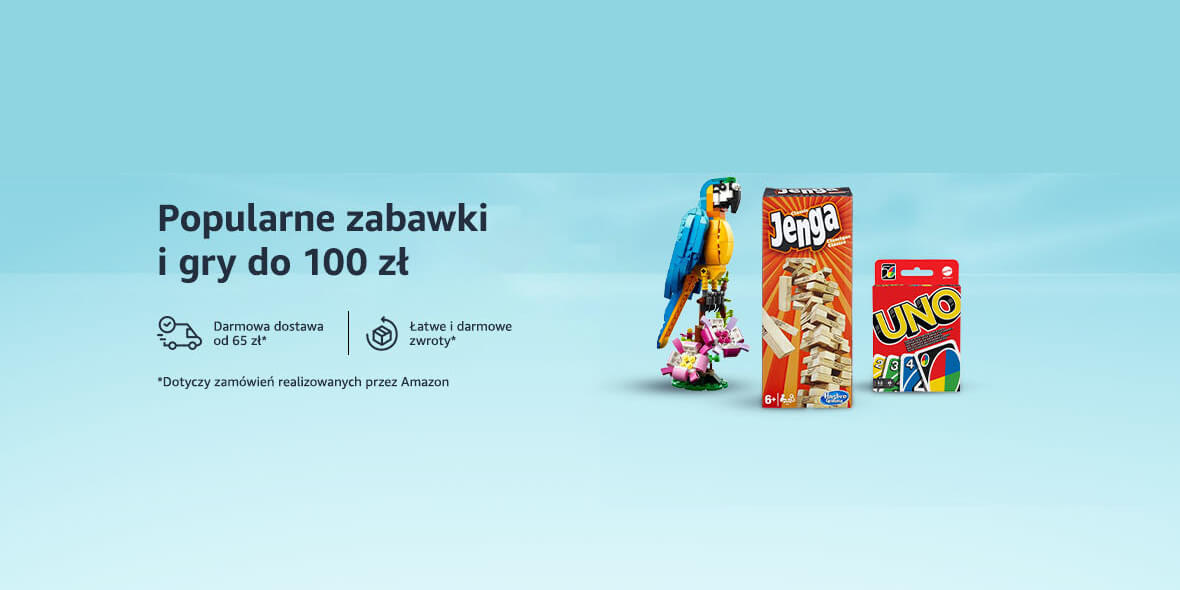 Amazon:  Zabawki i gry do 100 zł 03.04.2024