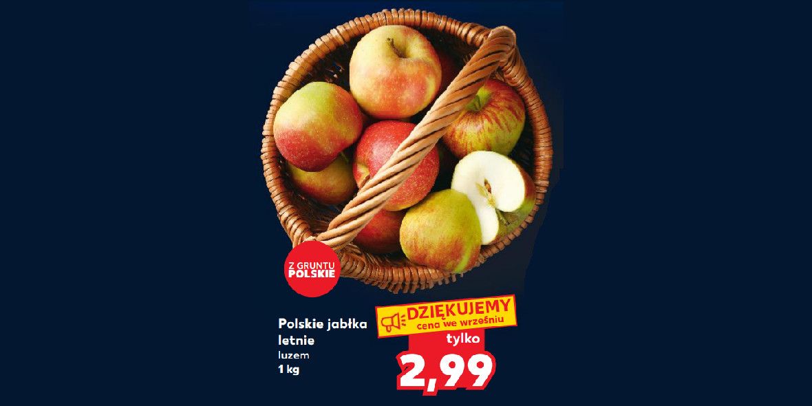 Kaufland: 2,99 zł za polskie jabłka 15.09.2023