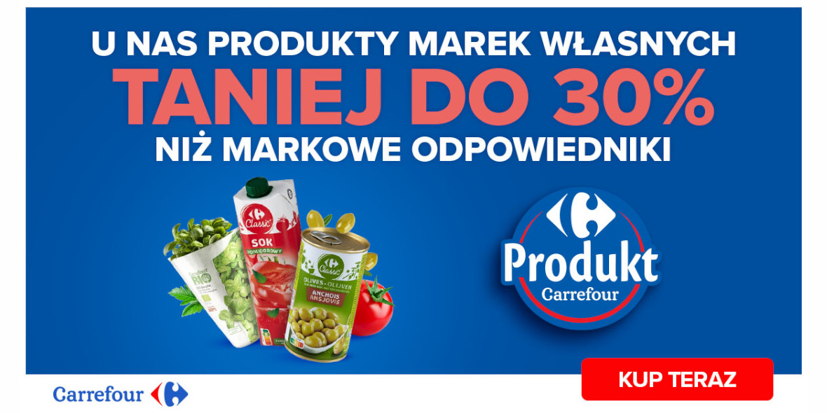 Carrefour: Do -30% na produkty marek własnych 15.03.2024