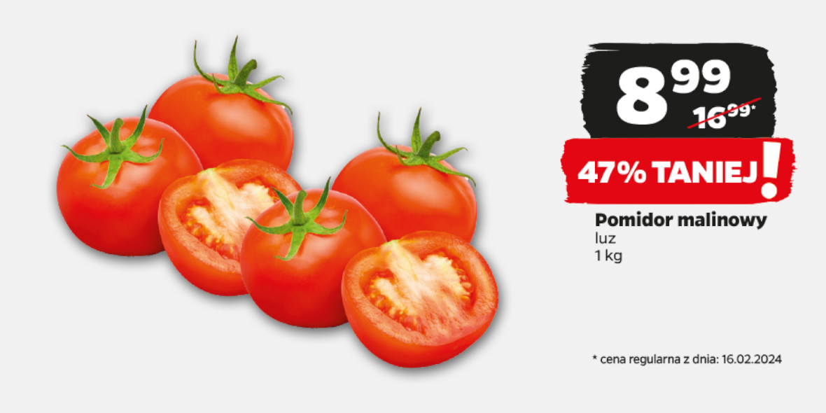 Netto: -47% na pomidory malinowe 26.02.2024