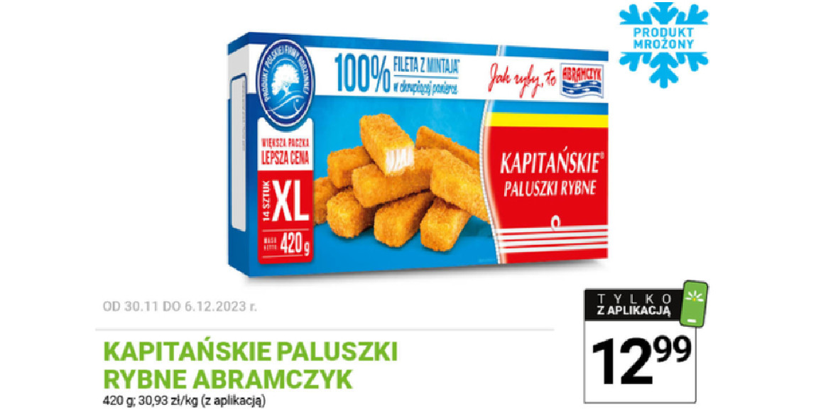 Stokrotka Supermarket: 12,99 zł za kapitańskie paluszki rybne Abramczyk 01.12.2023
