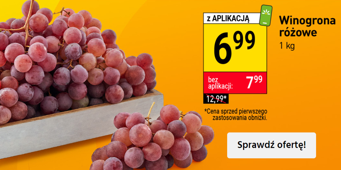 Stokrotka Supermarket: 6,99 zł/kg za winogrona różowe 28.09.2023