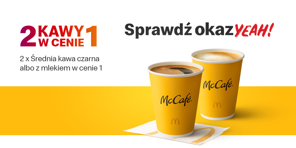 McDonald's:  2 kawy w cenie 1 28.11.2022