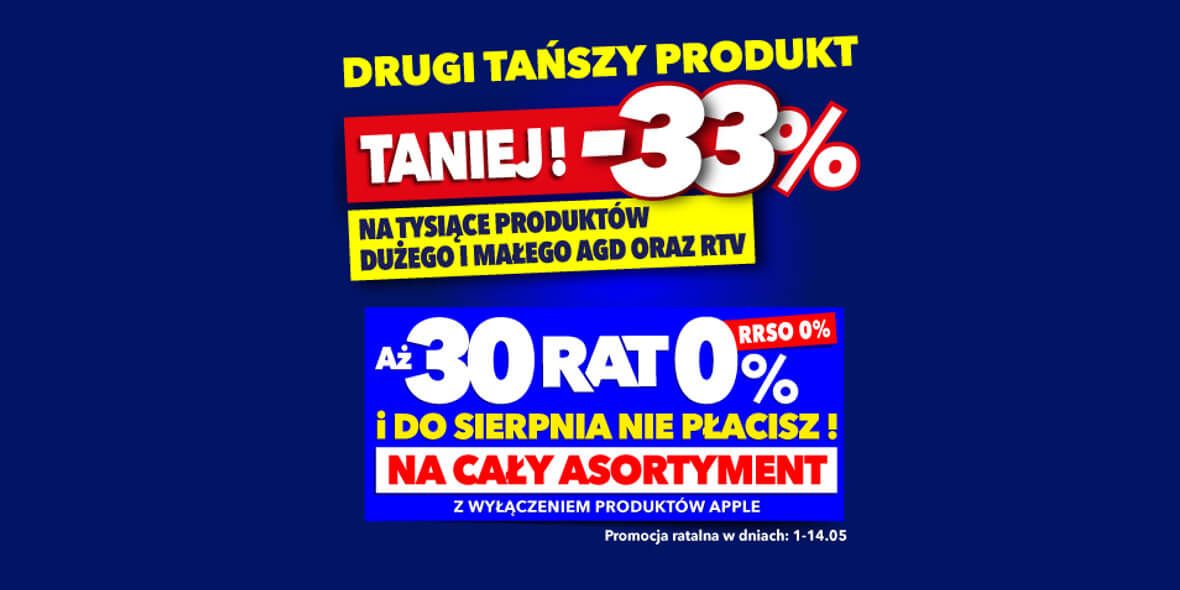 RTV EURO AGD: -33% na drugi produkt