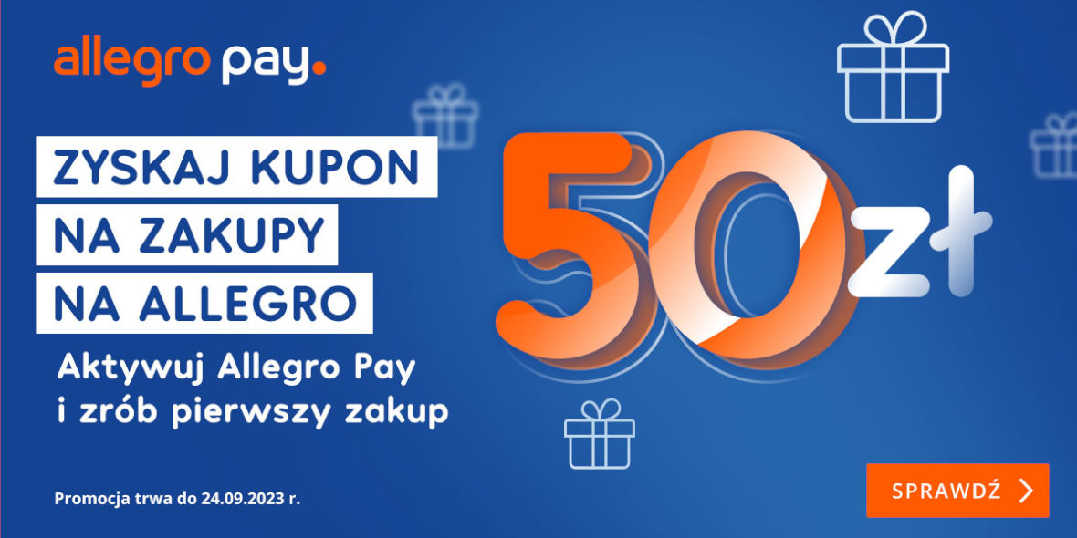 Allegro: KUPON 50 zł za aktywację Allegro Pay 18.09.2023