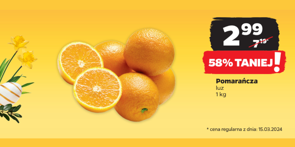 Netto: -58% na pomarańcze 25.03.2024