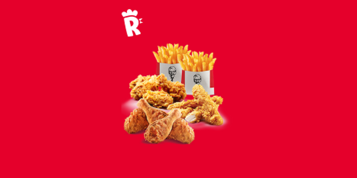 KFC: 49,99 zł 4x Strips + 4x Nóżka + 4x Hot Wings + 2x Frytki