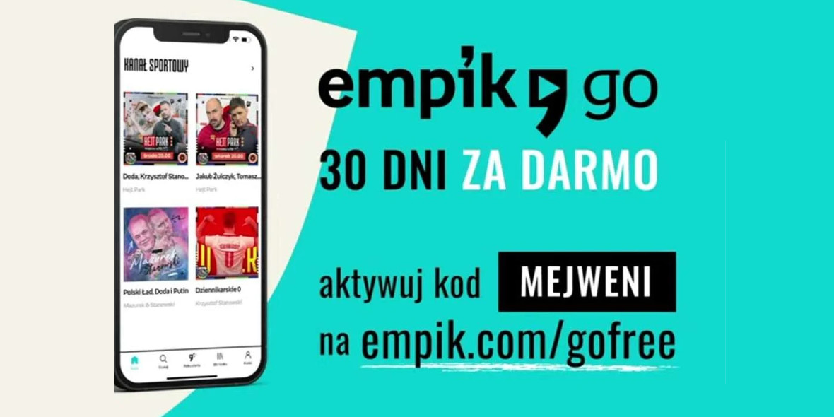 Empik:  Empik Go ZA DARMO 27.06.2022