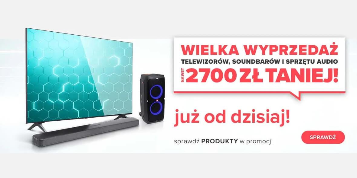 Neonet: Do -2700 zł na telewizory, soundbary i sprzęt audio 04.10.2022