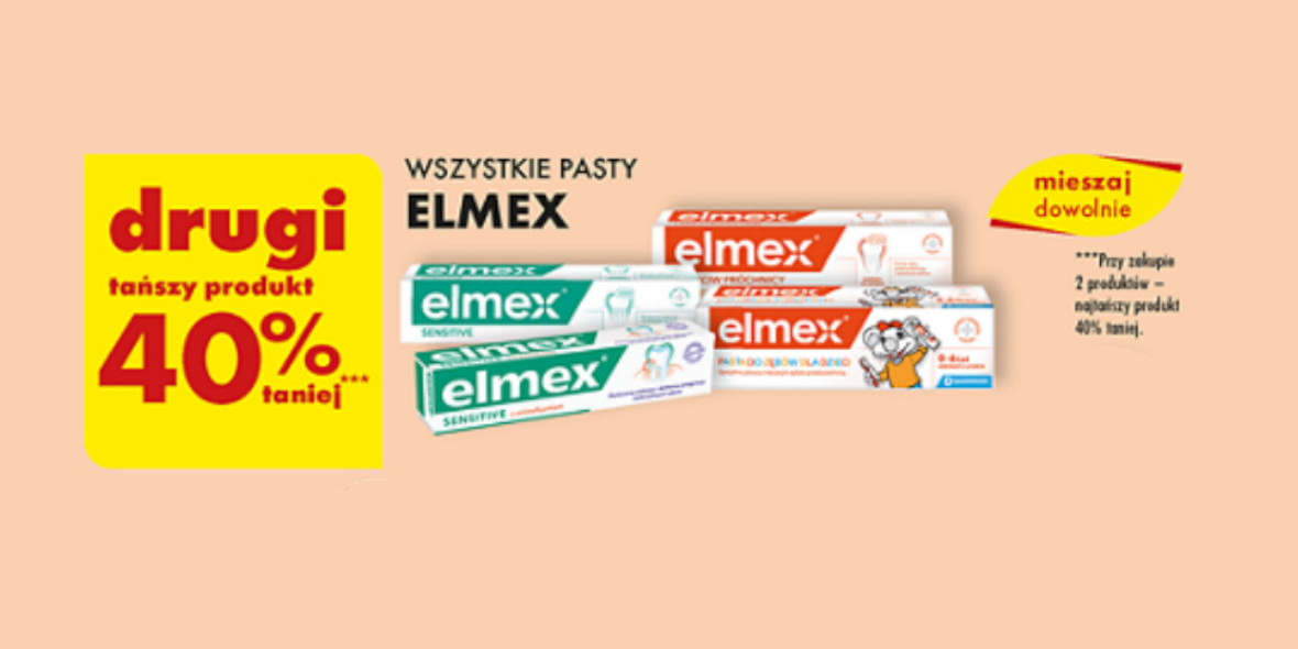 Biedronka: -40% na drugi tańszy produkt - pasty Elmex 20.09.2023