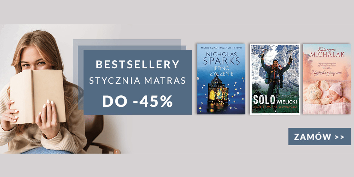 Matras.pl: Do -45% na bestsellery 21.01.2022