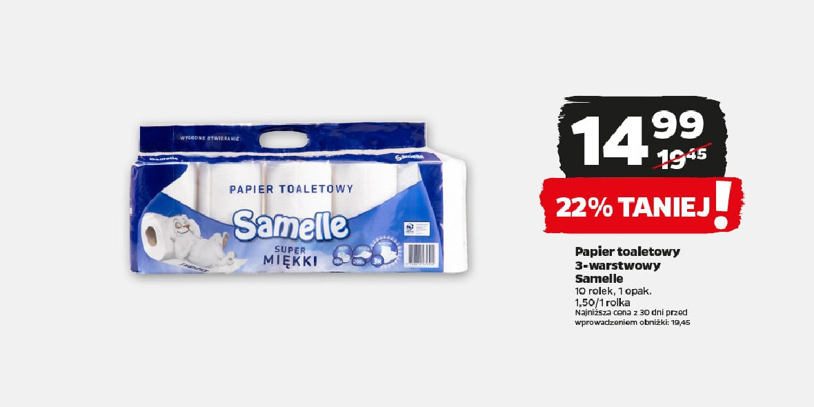 Netto: -22% na papier toaletowy 18.09.2023