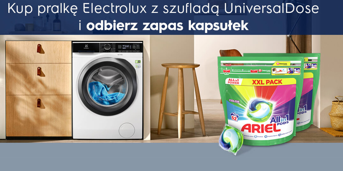 Electrolux: Gratis kapsułki do prania Ariel 05.09.2022