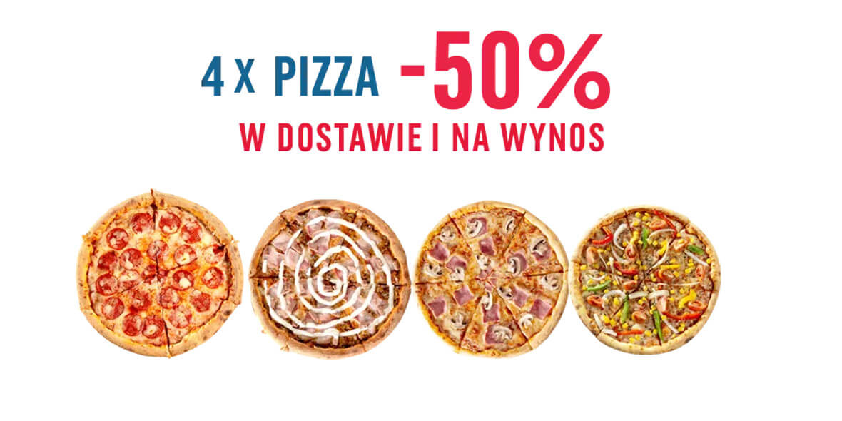 Domino's Pizza: -50% na 4 pizze 08.04.2022