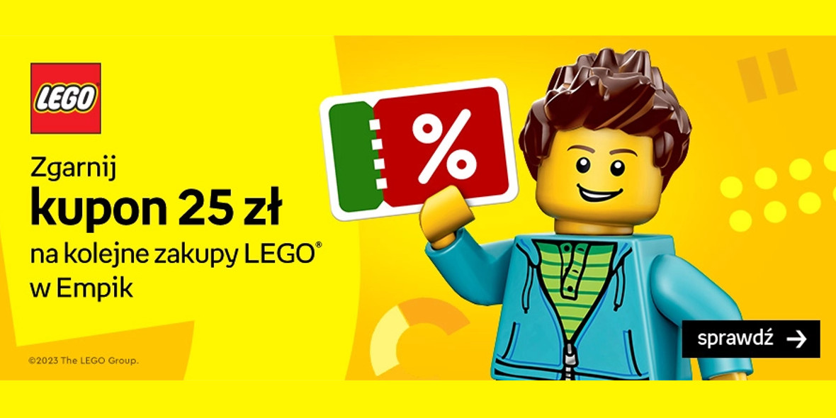 Empik: KUPON 25 zł na kolejne zakupy LEGO w Empik 01.03.2023