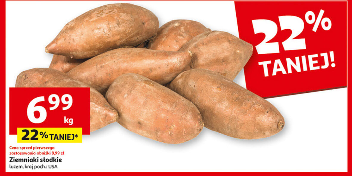 Auchan: -22% na słodkie ziemniaki 22.02.2024