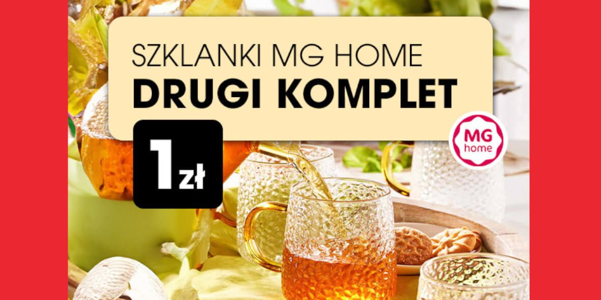 Biedronka Home: 1 zł za drugi komplet szklanek MG HOME 06.05.2024