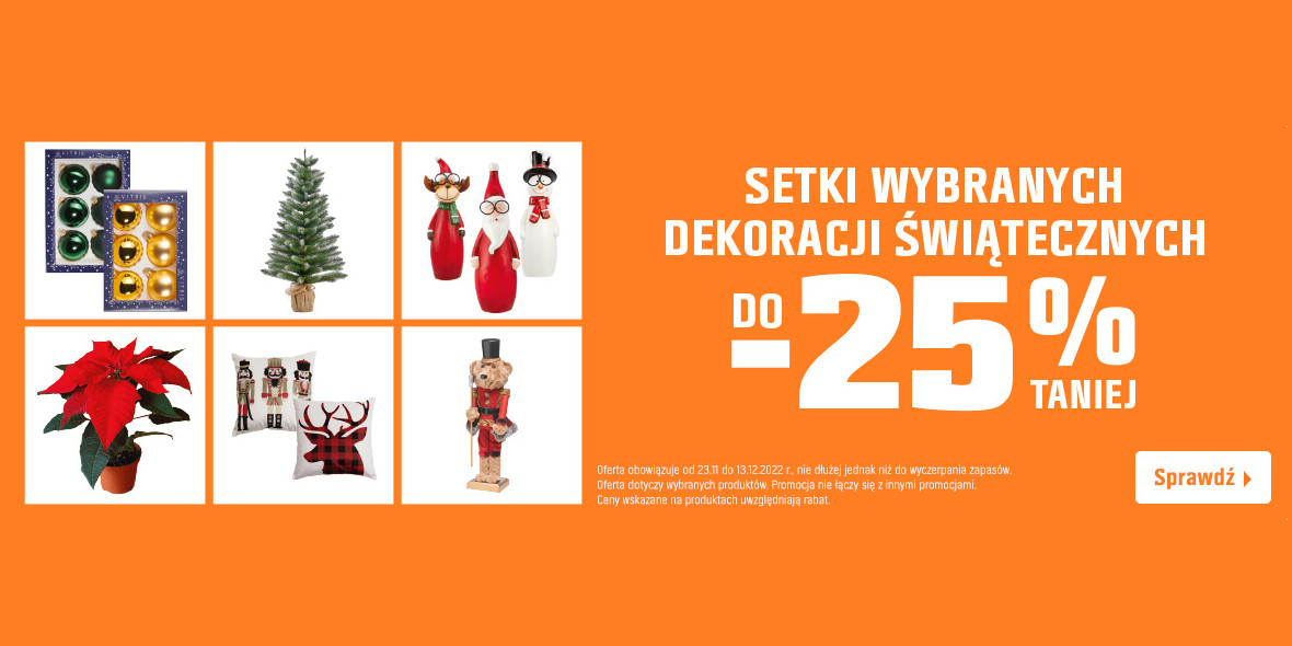 OBI: Do -25% na dekoracje świąteczne 29.11.2022