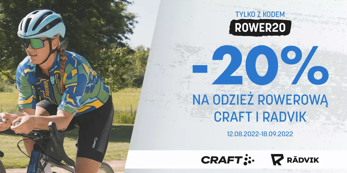 Martes Sport: KOD: -20% na odzież rowerową Craft i Radvik 13.08.2022