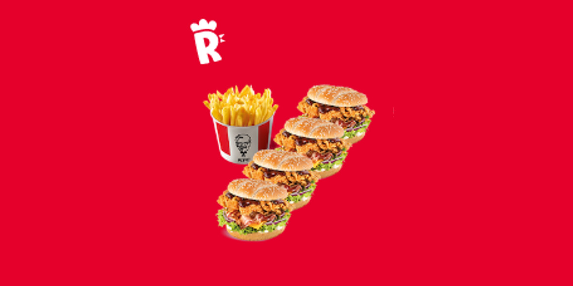 KFC: 69,99 zł 4x Grander + Kubełek Frytek