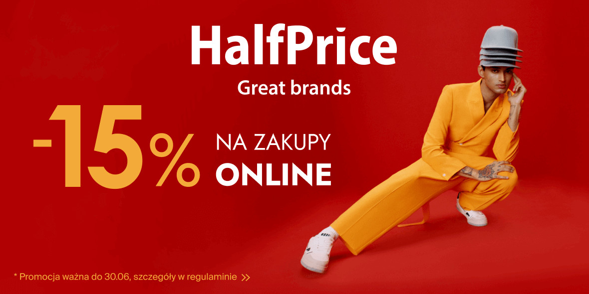 HalfPrice: KOD: -15% na zakupy w HalfPrice 01.04.2022