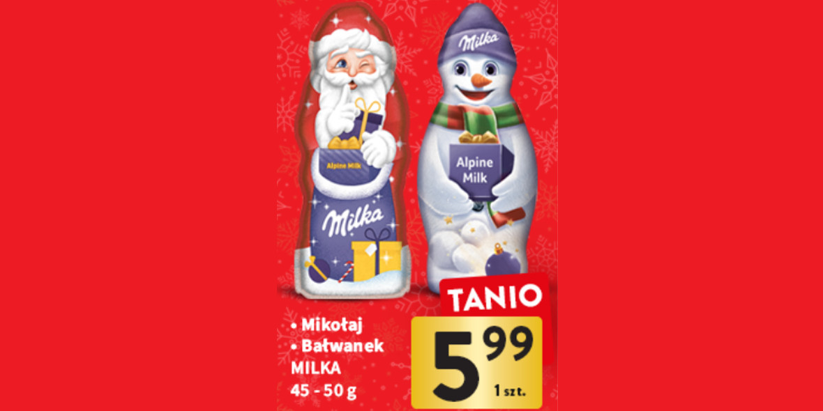 Intermarche: 5,99 zł za mikołajkowe czekoladki Milka 01.12.2022
