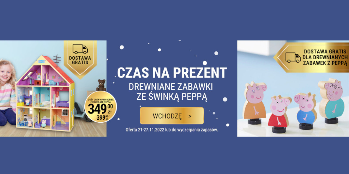 Biedronka Home: Od 59,90 zł za drewniane zabawki ze Świnką Peppą 21.11.2022