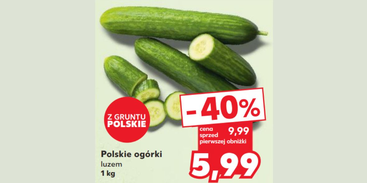 Kaufland: -40% na polskie ogórki 09.05.2024