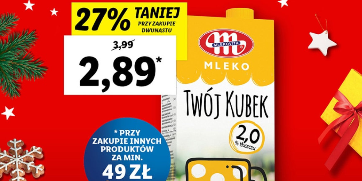 Lidl: -27% na mleko UHT 08.12.2022