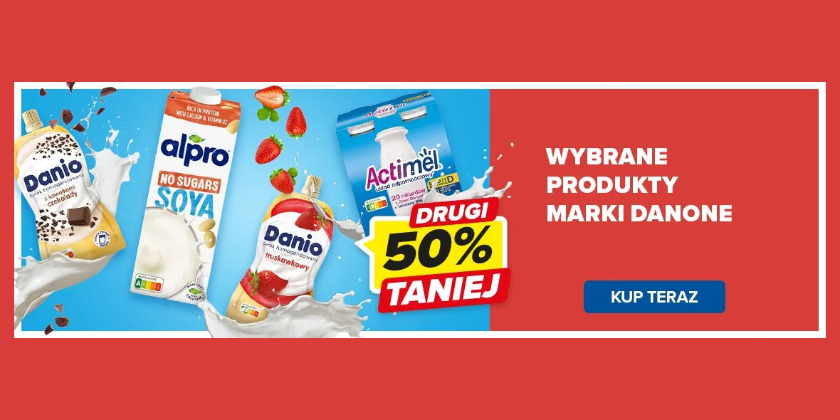Carrefour: -50% na wybrane produkty Danone