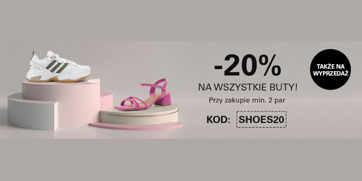 CCC: KOD rabatowy -20% na wszystkie buty przy zakupie min. 2 par