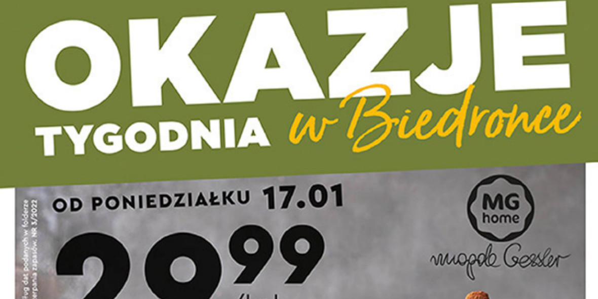 Biedronka: Gazetka Biedronka - Okazje tygodnia od 17.01. 2022-01-17